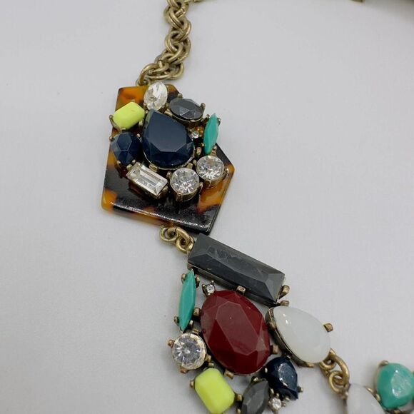 Vintage J. Crew Lulu Frost Animal Print Statement Necklace - Picture 3 of 7
